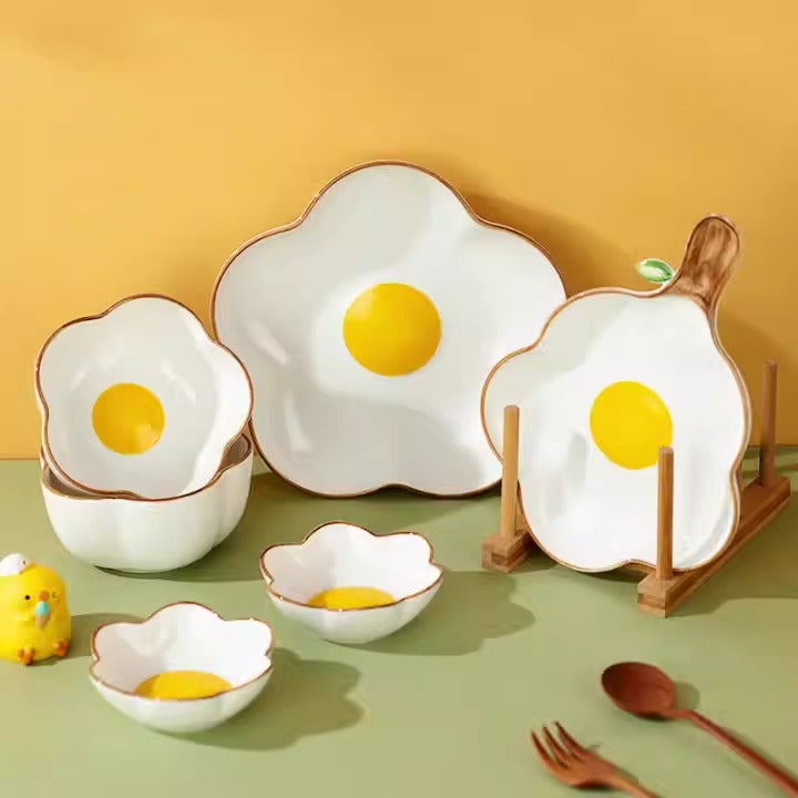 Creative Sun Egg Ceramic Bowl