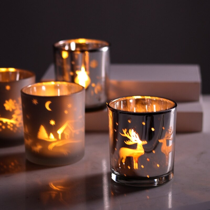 Silver Scented Candle Container