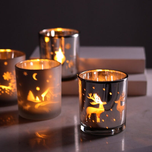 Silver Scented Candle Container