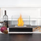 Four sided square alcohol fireplace lamp bar