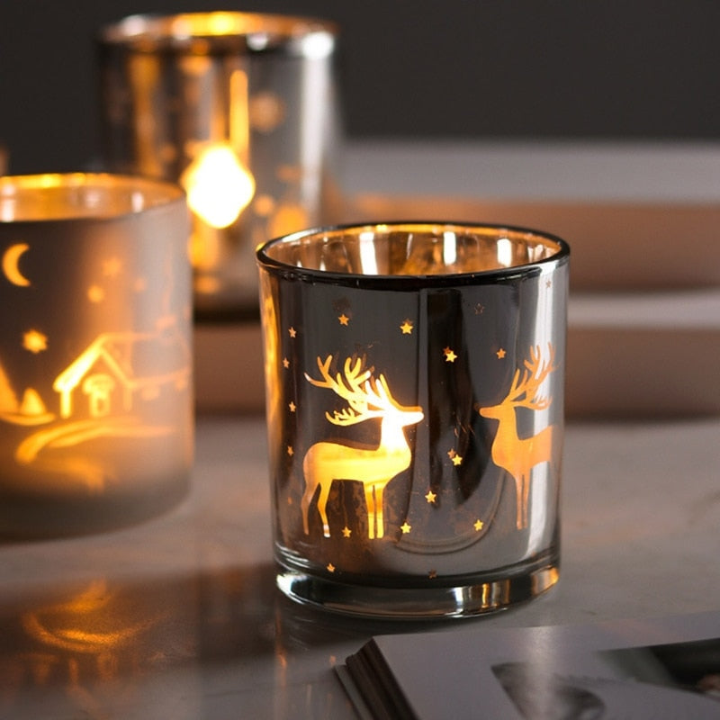 Silver Scented Candle Container