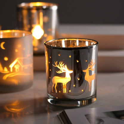 Silver Scented Candle Container