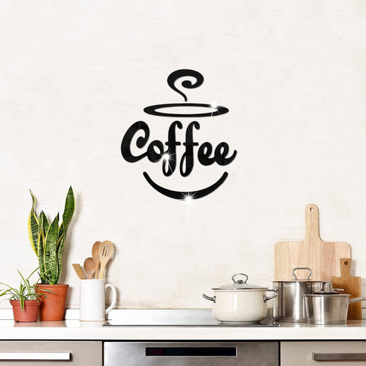 Coffee Themed Acrylic Wall For Kitchen
