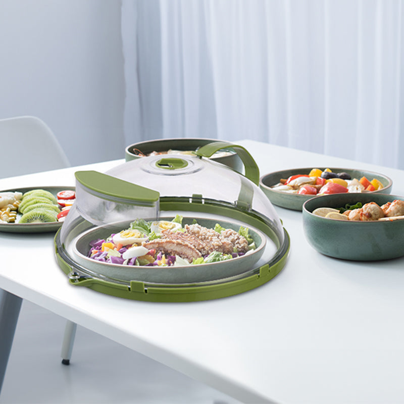 Food Microwave Cover with Water Steamer & Handle