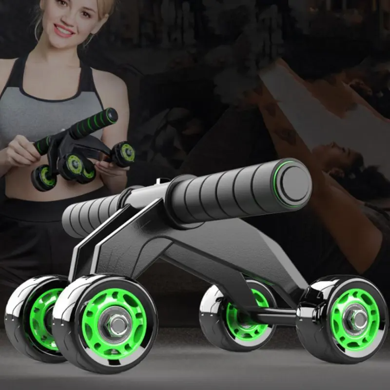 Foldable Abs Plastic Abdominal 4 Wheel Exercise
