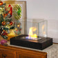 Four sided square alcohol fireplace lamp bar