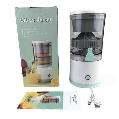 Portable USB - rechargeable slow juicer for oranges